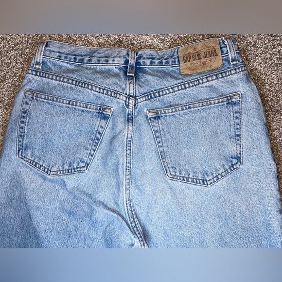 Vintage Gap Blue Jeans Reverse Fit High Waist Ankle Size 12 - Picture 8 of 14